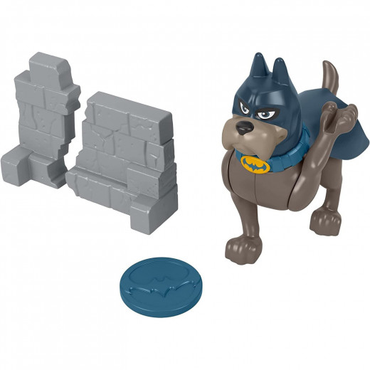 Fisher Price DC League of Super Pets, Disk Launch Ace Figure Set With Dog