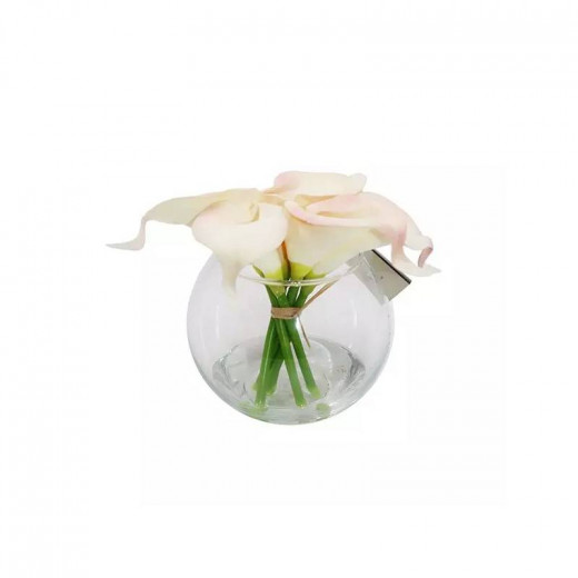 Nova Home  "Calla Lily" Artificial Flower Arrangement, Pink Color, 14 cm