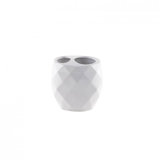 Primanova Misiline Toothbrush Holder, White Color