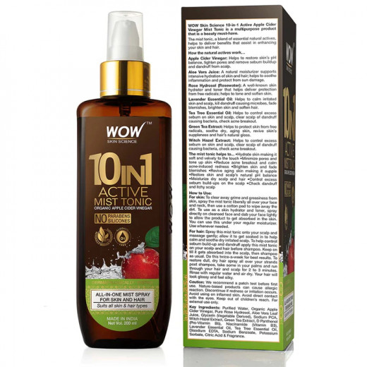 Wow Skin Science 10 in 1 Apple Cider Toner, 200ml