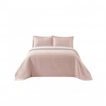 Nova Home Chervil Jacquard Bed Spread Set, Poly Cotton, Pink Color, King Size