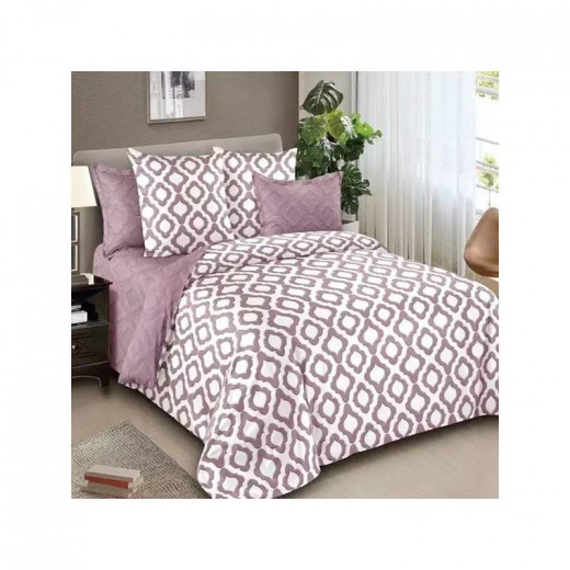 Nova Home Defka Microfiber Duvet Cover Set, Purple Color, King Size, 6 Pieces