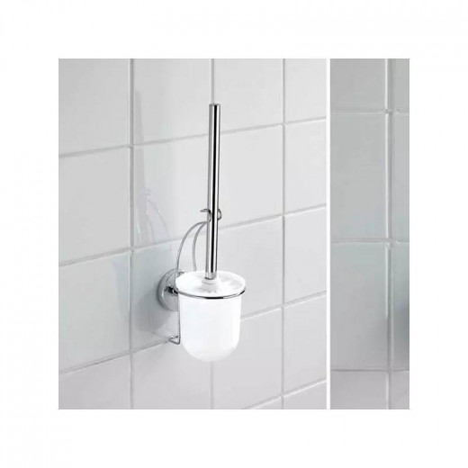 Wenko Toilet Brush Vacuum-loc, Stainless Steel - White