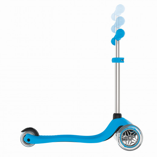 Globber Primo 3-Wheel Kids Kick Scooter, Adjustable Height, Blue Color