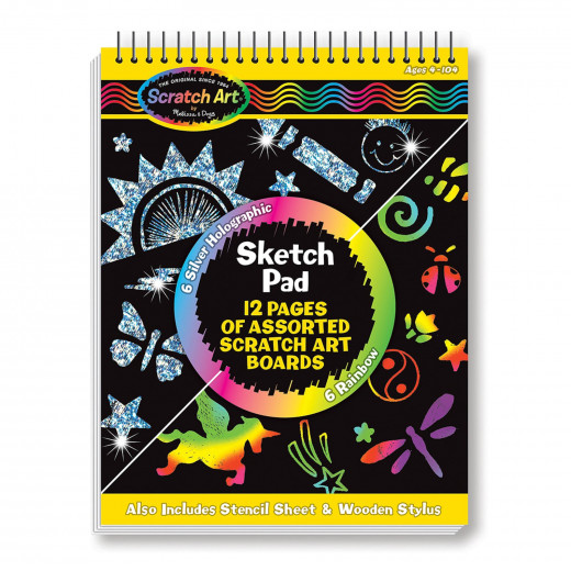 Melissa & Doug Scratch Art Sketch Pad 8.5 * 7.5 12 Pages