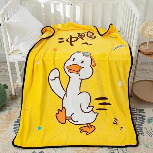 Baby Blanket, Duck Design, Yellow Color, 138 x 65 Cm