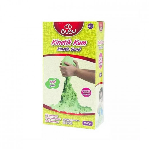 Bubu Kinetic Sand, Green Color, 1000 Gr.