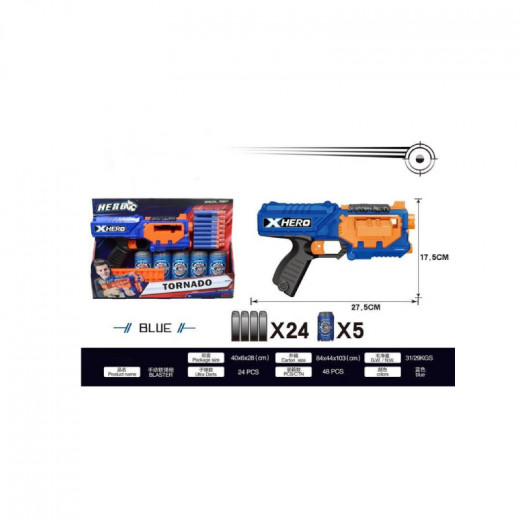 Soft Bullet Gun, Blue Color, 24*5