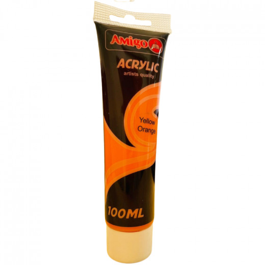 Amigo Acrylic Artist Color, 100ml, Yellow Orange