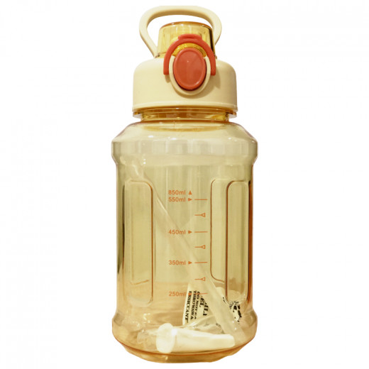 Water Bottle Transparent Yellow, 850 Ml