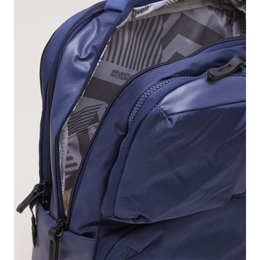 American Tourist Zork 2.0 Logo Detailed Backpack, Navy Blue Color