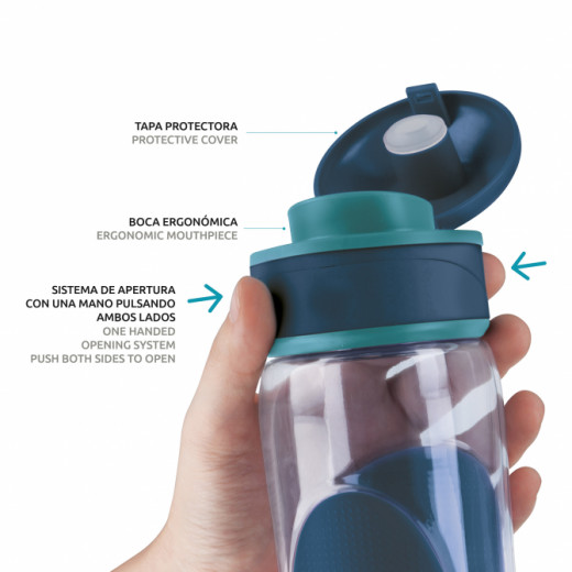 Quokka Tritan Bottle With Quick Opening, Turquoise Color, 730 Ml