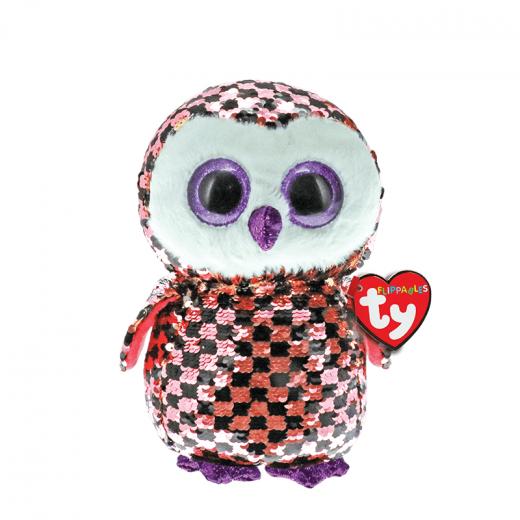 Ty Beanie Flippables New 6 Checks The Owl, Perfect Plush!