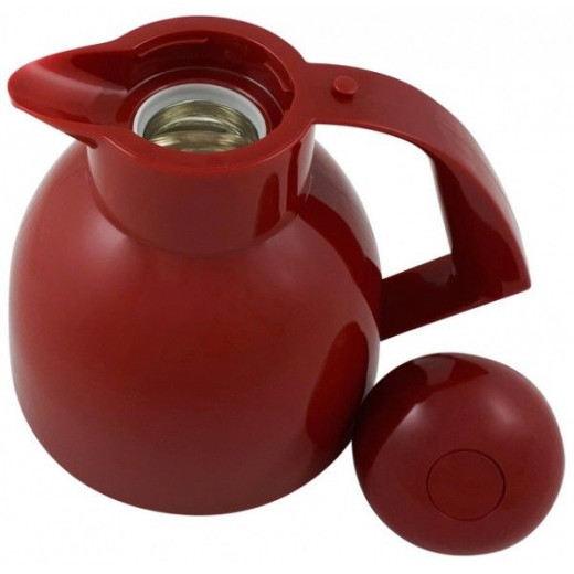 Helios Day-Push Vacuum Jug, Red, 1 L