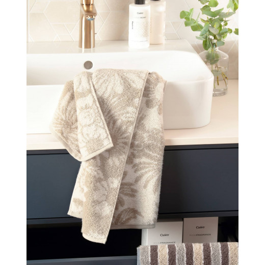 Cawo Two-Tone Bath Towel, Beige Color, 80*150 Cm