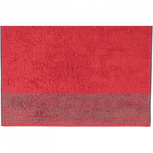 Cawo Two-Tone Guest Towel, Light Red Color, 30*50 Cm