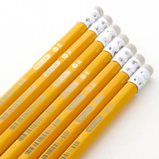 Bazic Wood Yellow Pencil, 20 Pencils