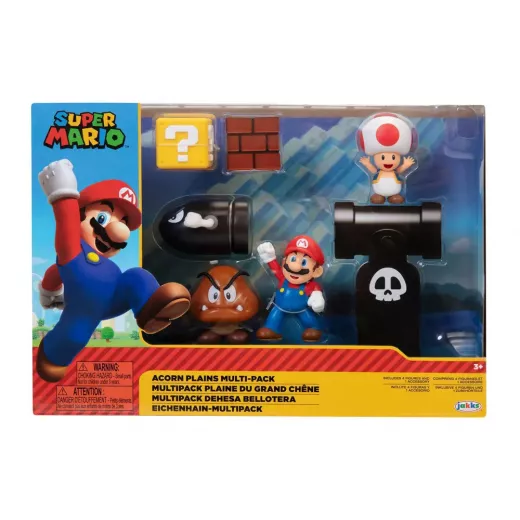 Nintendo 5 Figure Mario Acorn Plains Diorama Set