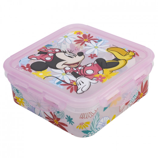 Stor Square Hermetic Food Container 500 Ml Minnie Mouse Spring Look