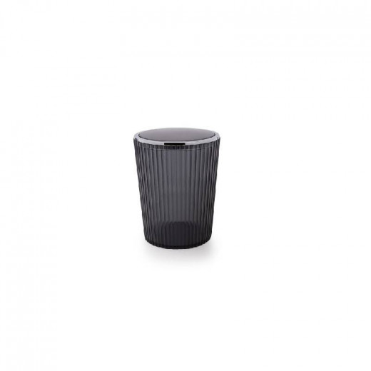 Primanova Nely Waste Bin, Transparent Black, 19*23 cm