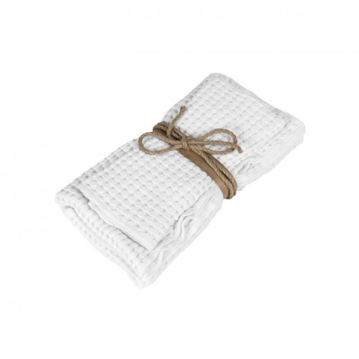 Fazzini Nettare Towel Set, White Color, 2 Pieces