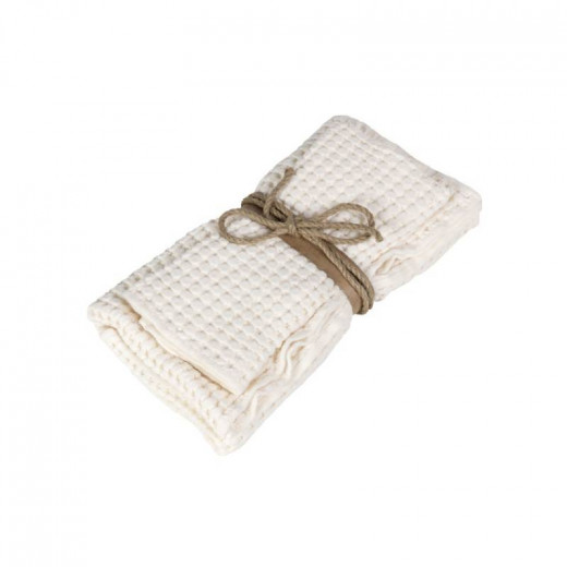 Fazzini Nettare Towel Set, Cream Color, 2 Pieces