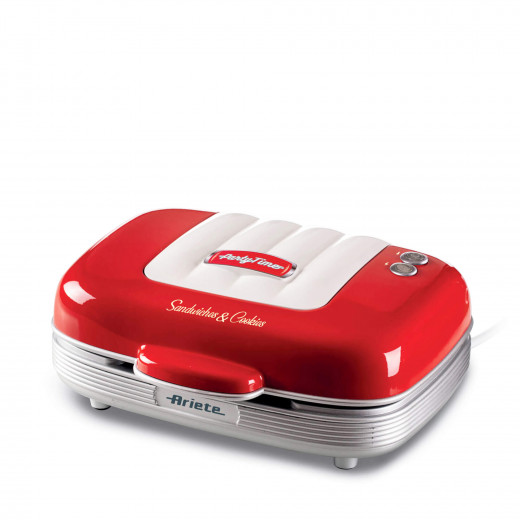 Ariete Party Time Sandwich & Muffin & Donut Maker - Red