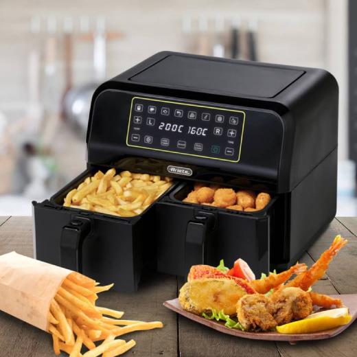 Ariete Airy Fryer Dual, Black Color, 8L