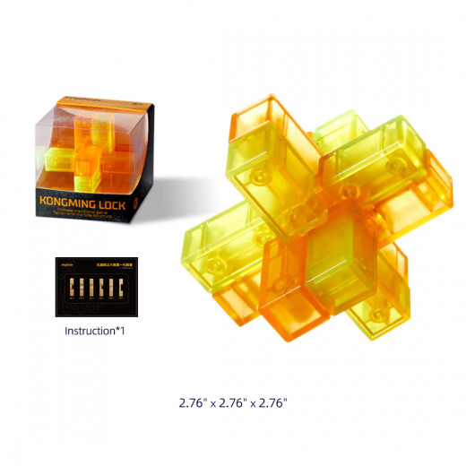 Mideer Neon Space Kongming Lock, Yellow Color