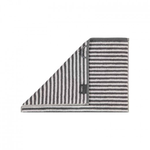 Cawo Two-Tone Washcloth, Dark Gray Color, 30x30 Cm