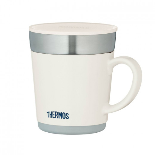 Thermos JDC-351ESP Stainless Steel Vacuum Descktop Mug, White Color, 350 ml