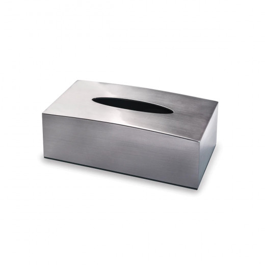 Vague Acrylic Tissue Box Metal Finish, Silver Color