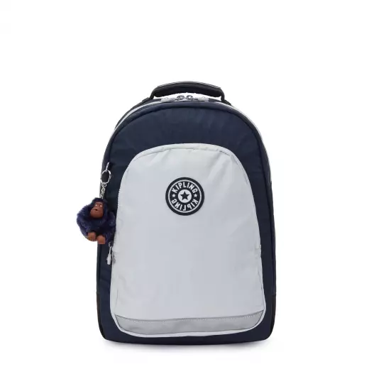 Kipling-Class Room-Large Backpack With Laptop Protection Blue Gray