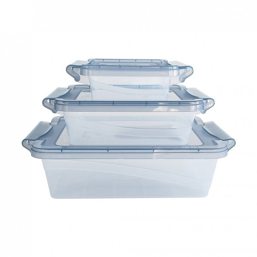 DecoBella Lockable Storage Container Set, 3 Pieces