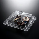 Vague Acrylic Dessert Serving Set, Square Shape, Medium Size