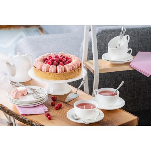 Wilmax Olivia Teacup & Coaster Set - White  250ml