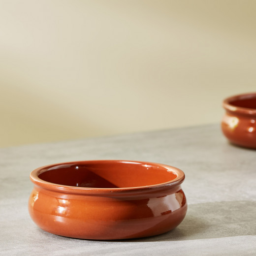 Arte Regal Brown Clay Belly Cooking Bowl 24 centimeters