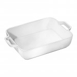 Wilmax Round Baking Dish with Handles - White  17cm