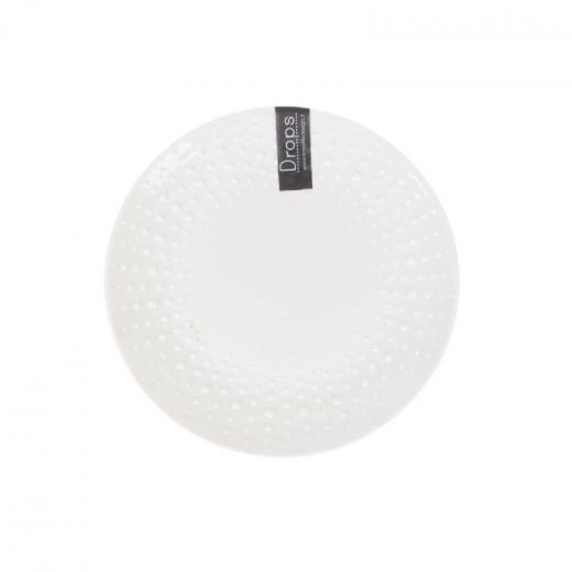 Easy Life Drops Side Plate - White 21cm