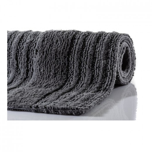 Schöner Wohnen Bahamas Bath Rug - Striped Anthracite   60*90cm