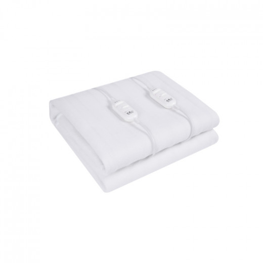 Nova home toast non woven electric blanket undersheet with two controllers - king - white (with warranty)