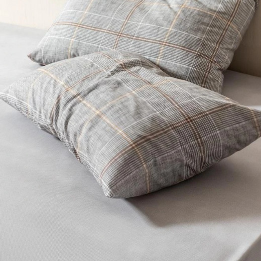 Madam Coco Bettine Bed Sheet Set - Gray  Double Size