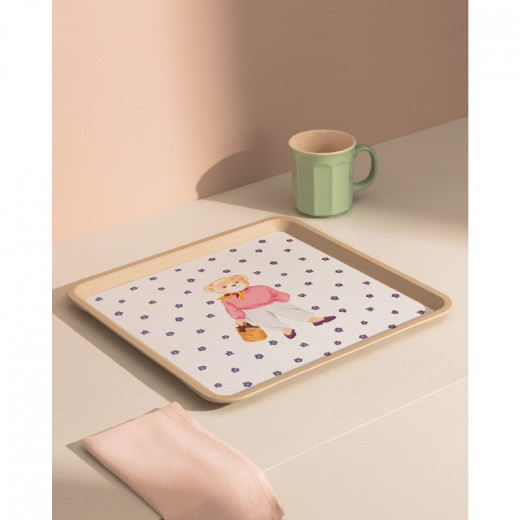 Madame Coco Patrice Bear Square Tray 32.5*32.5*1.5 cm