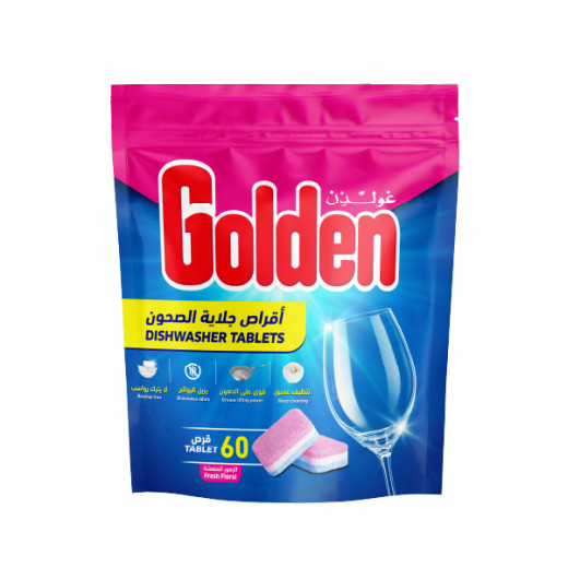 Golden Dishwasher Tablets Refreshing Flowers 60 Tablets