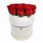 Classic Rose Flower, White Box, Medium Size