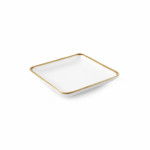 Porceletta Ivory Mocha Porcelain Square Plate 5