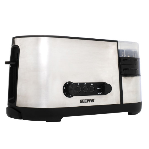 Geepas 5 in 1 toaster with egg boiler and poachers