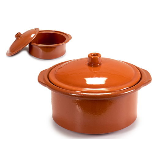 Arte Regal Brown Clay Cooking Pot 1.5 Liter