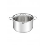 Tefal 26cm G6 intuition stew pot with lid, silver