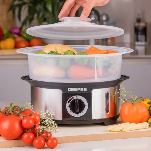 Geepas food steamer 12L capacity 3 tiers